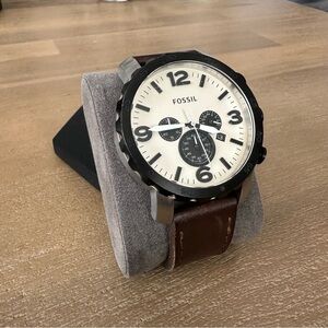 Fossil JR1390 Watch with Leather Band 48mm